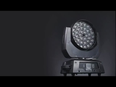 DMX512/السيد والعبد/الصوت/التحكم التلقائي LED التكبير غسل الرأس المتحرك 36X10W/15W RGBW 4in1