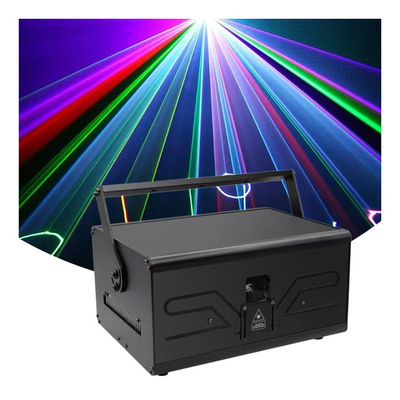 10W Full Color RGB Laser Light TUV معتمدة للمسرح عرض دي جي ديسكو عيد الميلاد